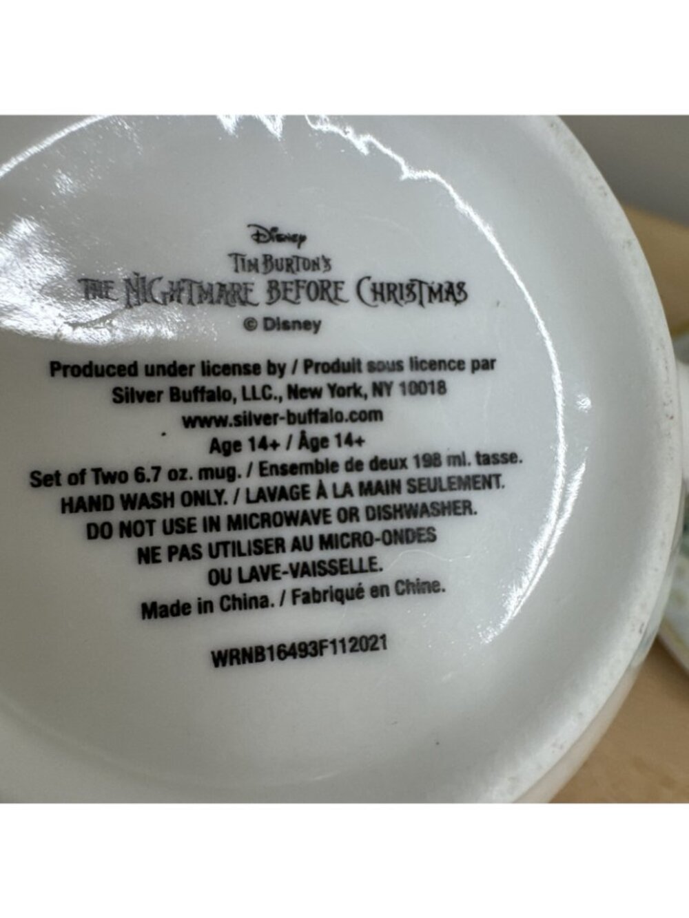 Tim Burtons Nightmare Before Christmas 6.7 Oz Mug & Saucer Set Jack Sally Design - Picture 15 of 16